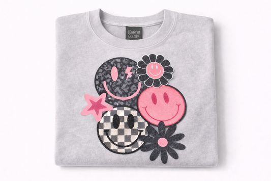 Pink and Black Smileys