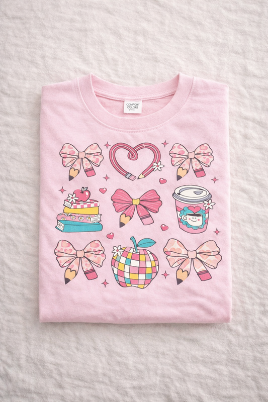 Teacher Heart Bow Coquette