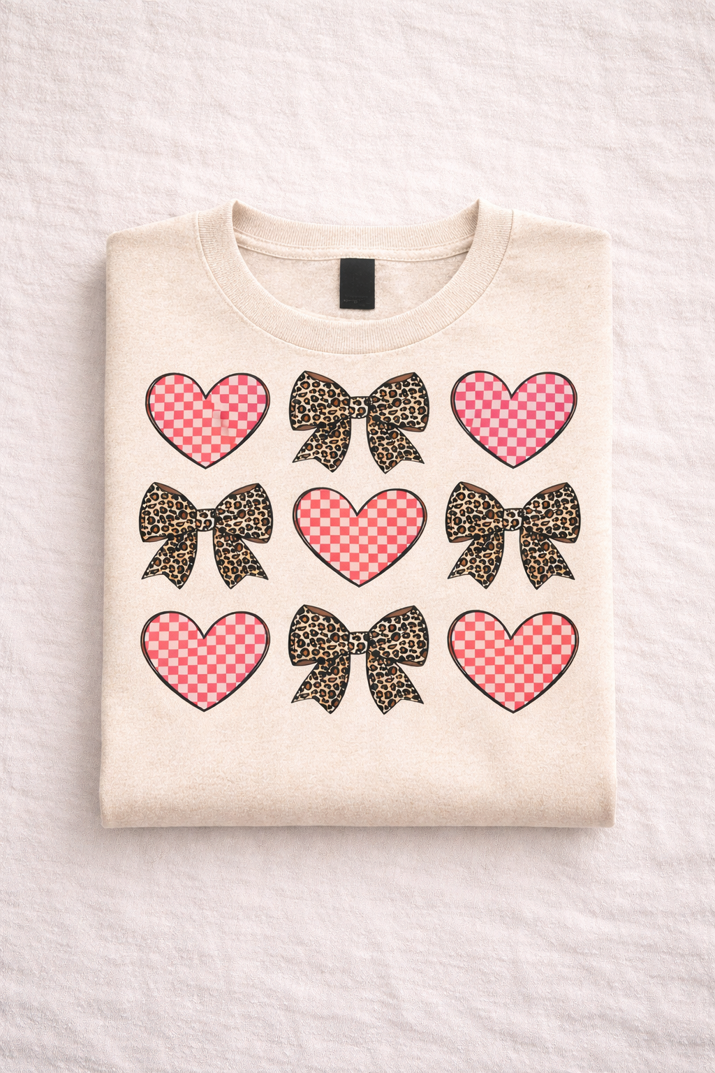 Hearts/Cheetah Bow Coquette